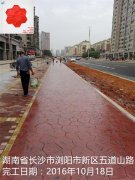 长沙市浏阳市新区五道山路压模压花地坪